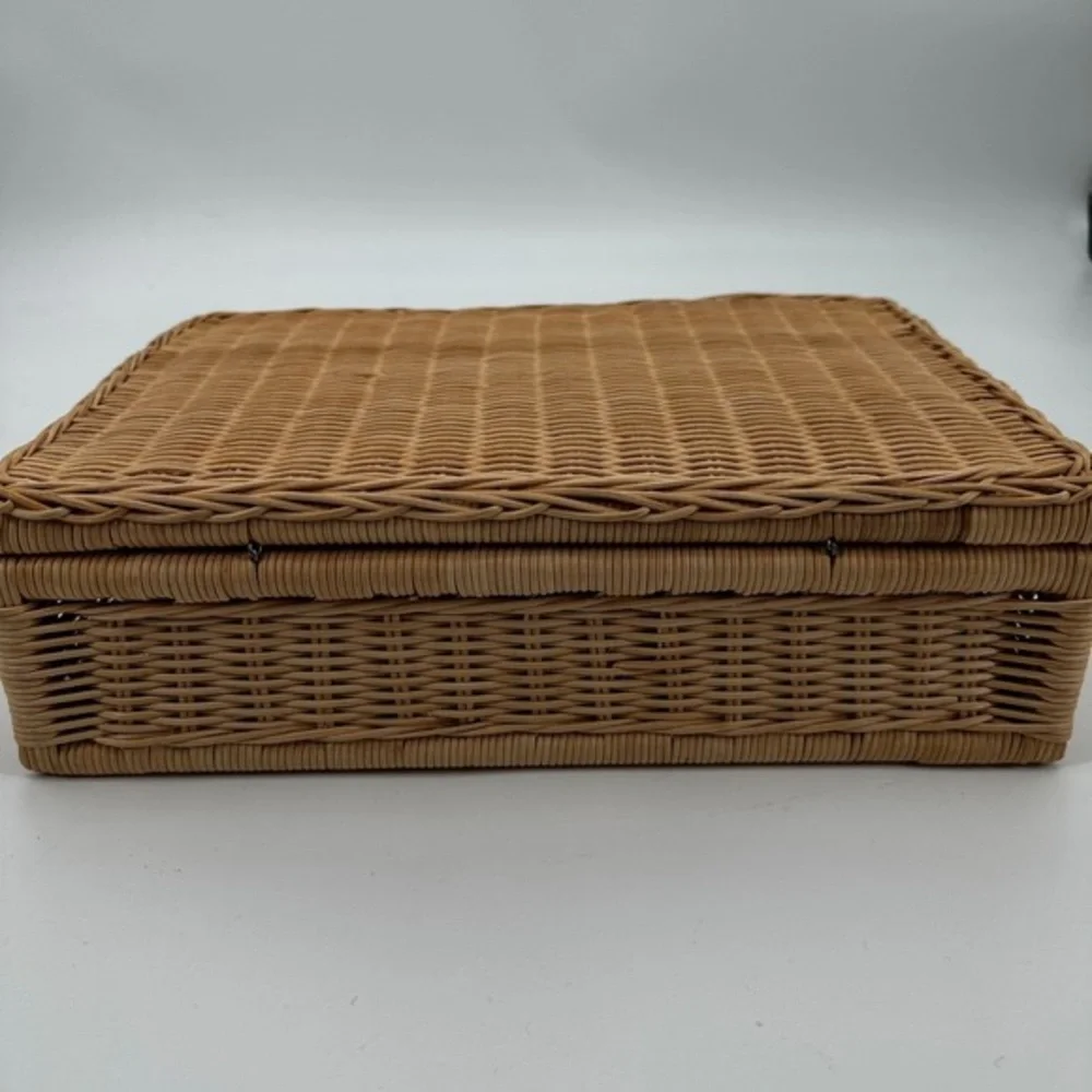 Wicker Storage Trunk Basket - Natural Brown